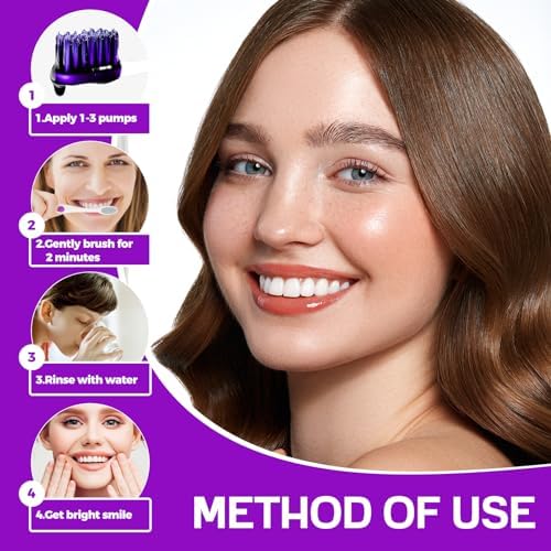 Purple Toothpaste Whitening, Instant Brightening Teeth Whitening