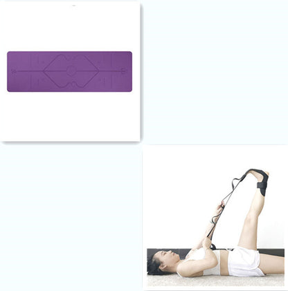 Non-Slip TPE Yoga Mat with Position Lines