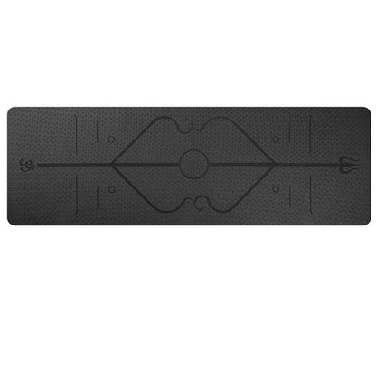Non-Slip TPE Yoga Mat with Position Lines