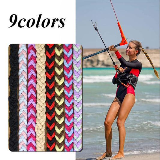 Elastic Tough Exercise Horse Tail Holder Woven Twisted Hair Rope