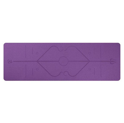 Non-Slip TPE Yoga Mat with Position Lines