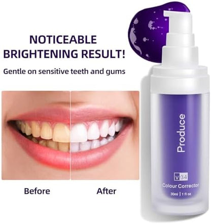Purple Toothpaste Whitening, Instant Brightening Teeth Whitening