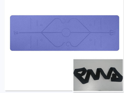 Non-Slip TPE Yoga Mat with Position Lines