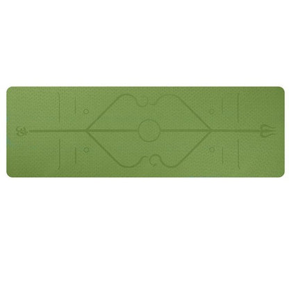 Non-Slip TPE Yoga Mat with Position Lines