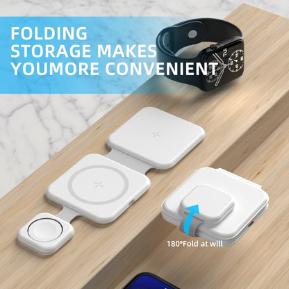 3-in-1 Foldable Magnetic Wireless Charging Station