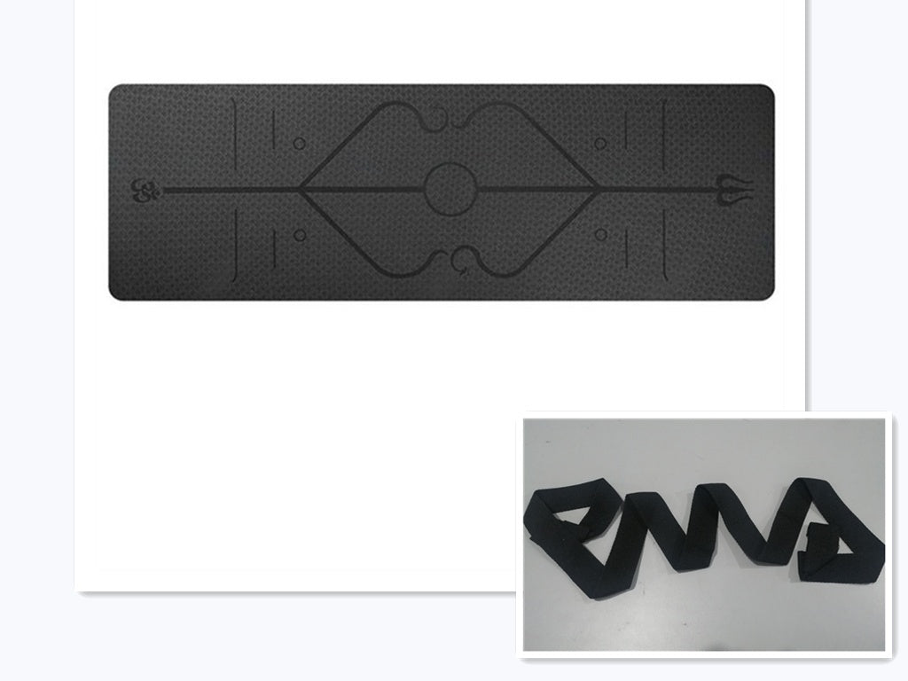 Non-Slip TPE Yoga Mat with Position Lines