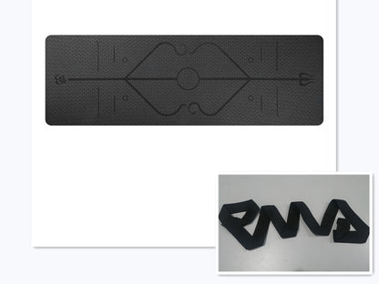 Non-Slip TPE Yoga Mat with Position Lines