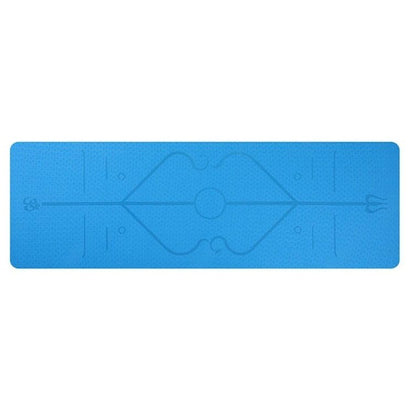 Non-Slip TPE Yoga Mat with Position Lines